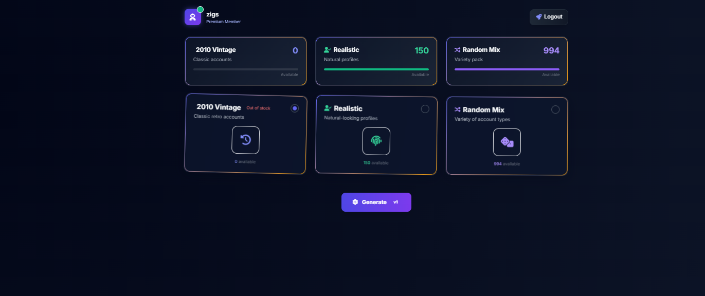Account Generator Preview
